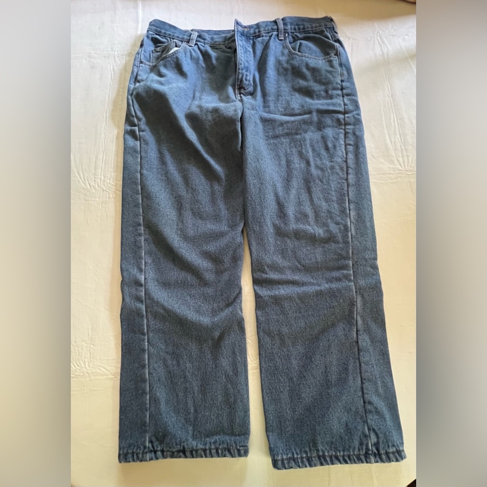 Redhead Men’s 40W fleece lined insulated blue jeans